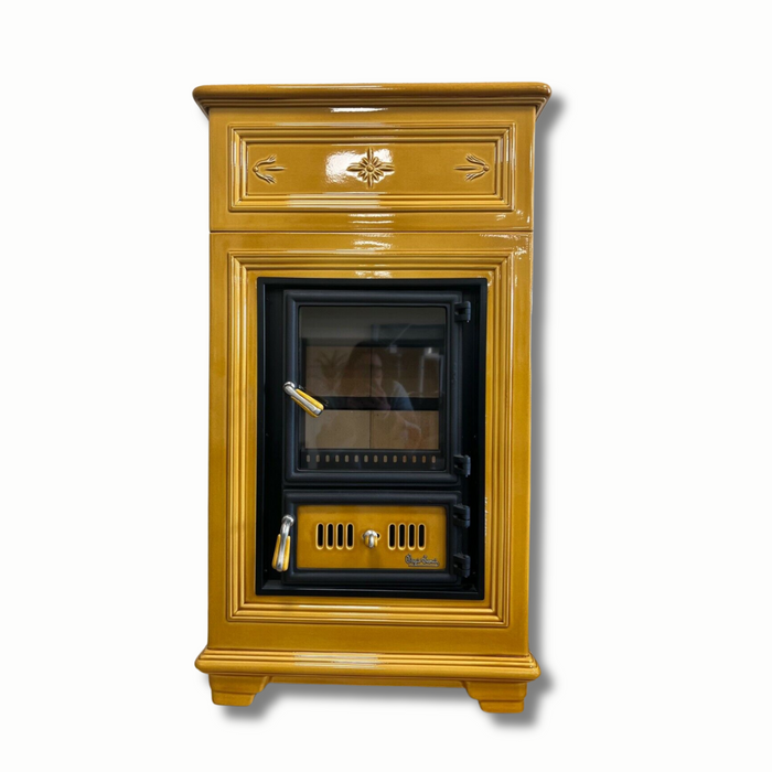 Stufa a legna/aria Sergio Leoni mod. Sissy 9KW - COLOR MIELE