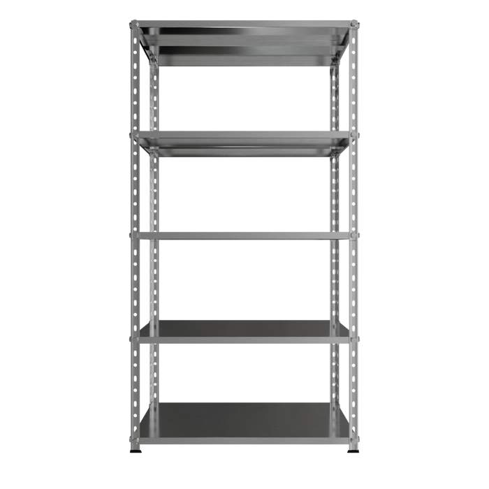 Scaffale Metallico Zincato 160x60x180 Cm - 4 Ripiani Legno, Portata 1400 Kg, Ideale Per Garage E Magazzino - Foto 10